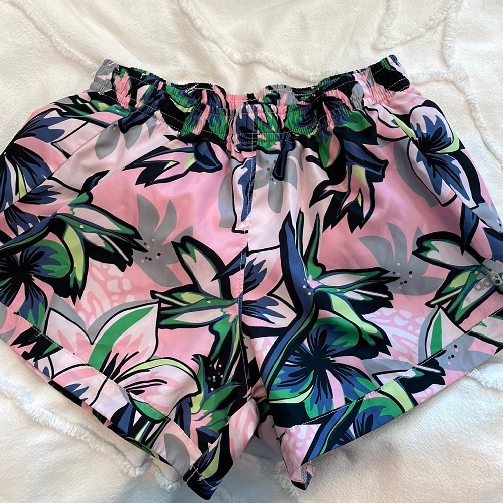 Adidas Girls Floral Running Shorts Size 10/12